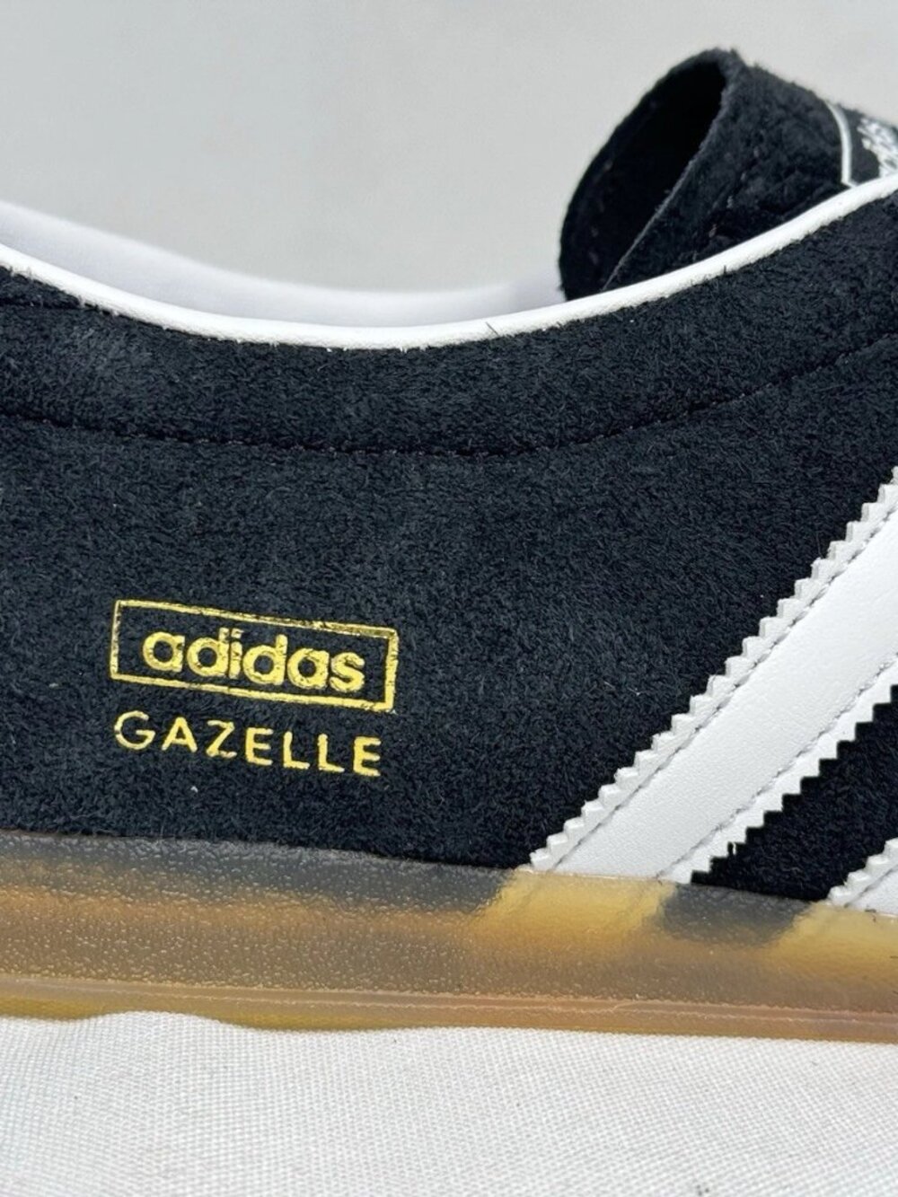 adidas Originals Gazelle Black White Gum Athletic Shoes - Picture 9 of 15